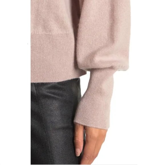 100% cashmere pink skull funnel neck sweater - Picture 3 of 5